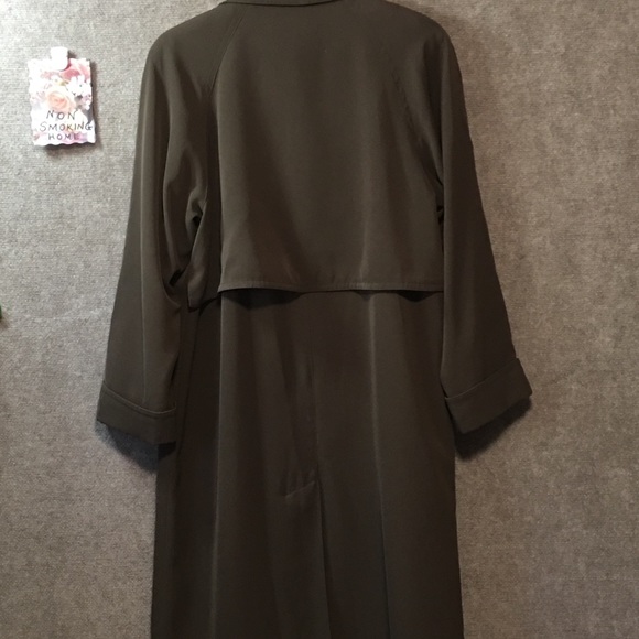 VTG.GALLERY SZ 8 DOUBLE-BREASTED TRENCH COAT BROWN EUC Like new! - Picture 4 of 9